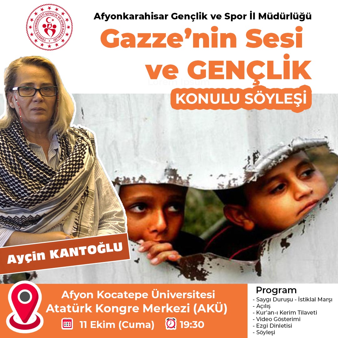 “Gazze’nin Sesi ve Gençlik” Konulu Söyleşi Düzenlenecek